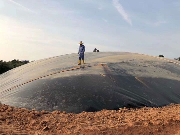 Biogas digester geomembrane anti-seepage project